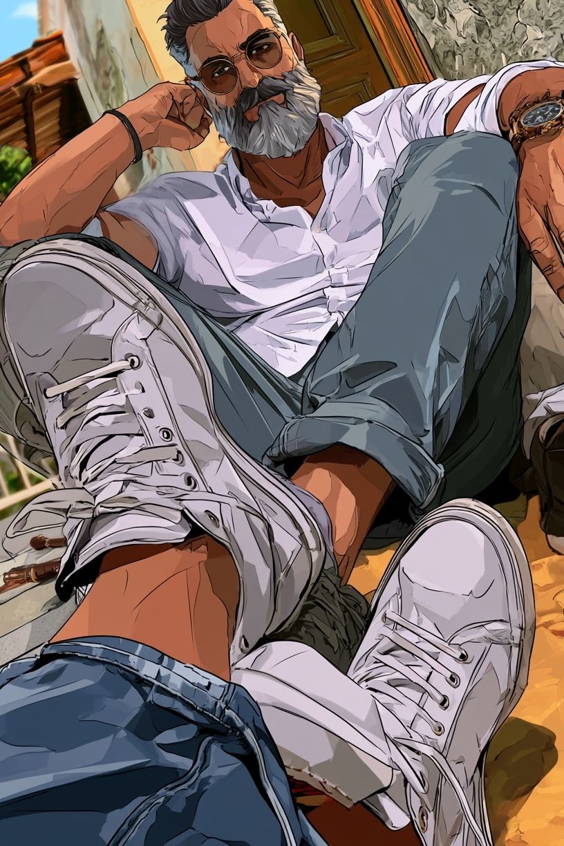 Stylish Man Portrait Illustration Poster. poster detail