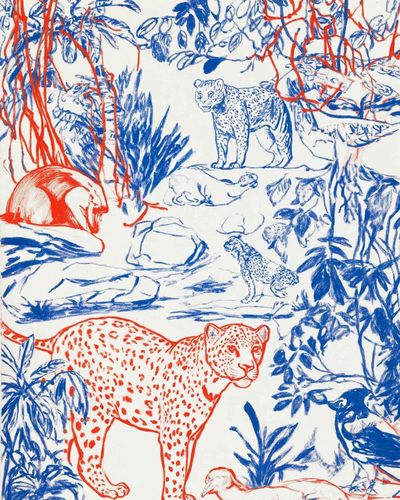 Leopard Jungle Illustration Poster. poster
