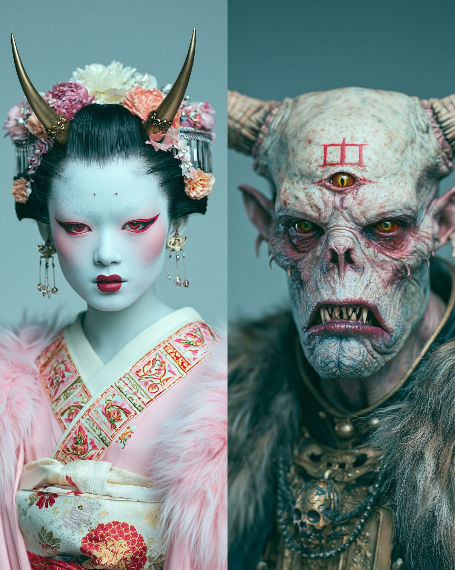 Mythic Oni Portrait Poster. poster — illustration art