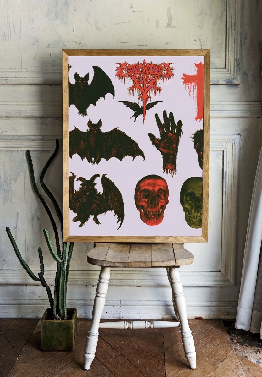 Gothic Horror Symbols Poster. — room view 1