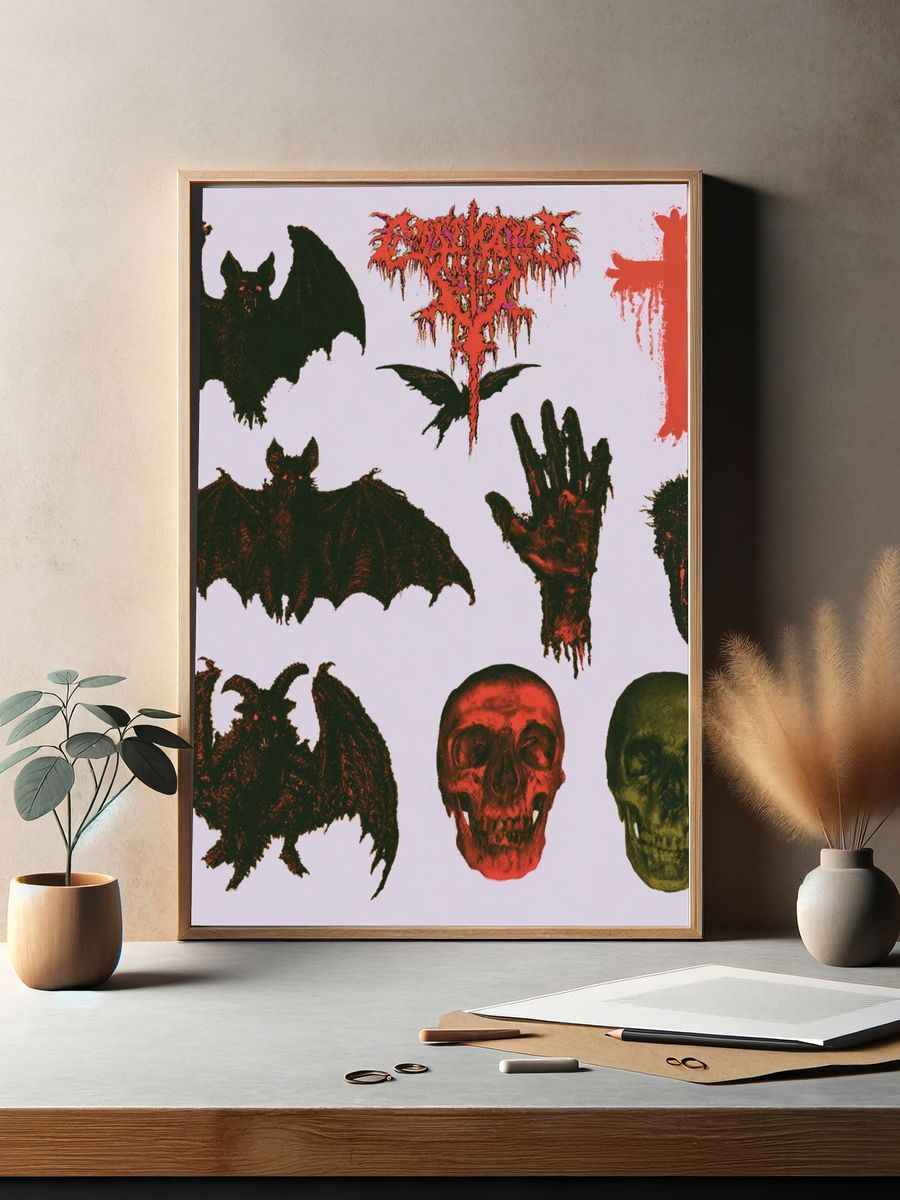 Gothic Horror Symbols Poster. — room view 2