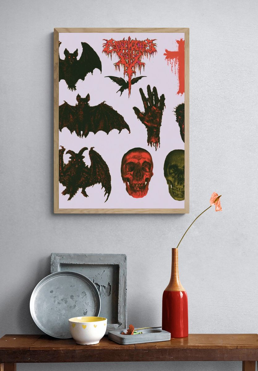 Gothic Horror Symbols Poster. — room view 3