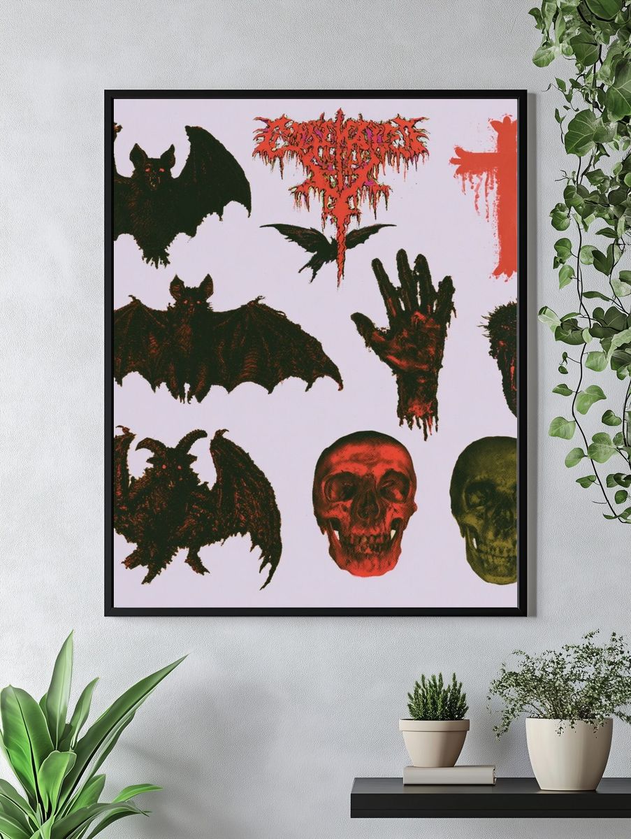 Gothic Horror Symbols Poster. — room view 4