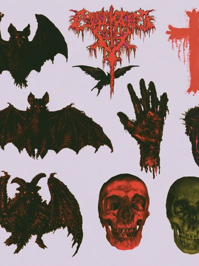 Gothic Horror Symbols Poster. poster