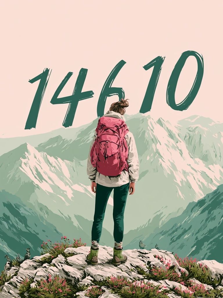 Mountain Hiker 14610 Print. poster — illustration art