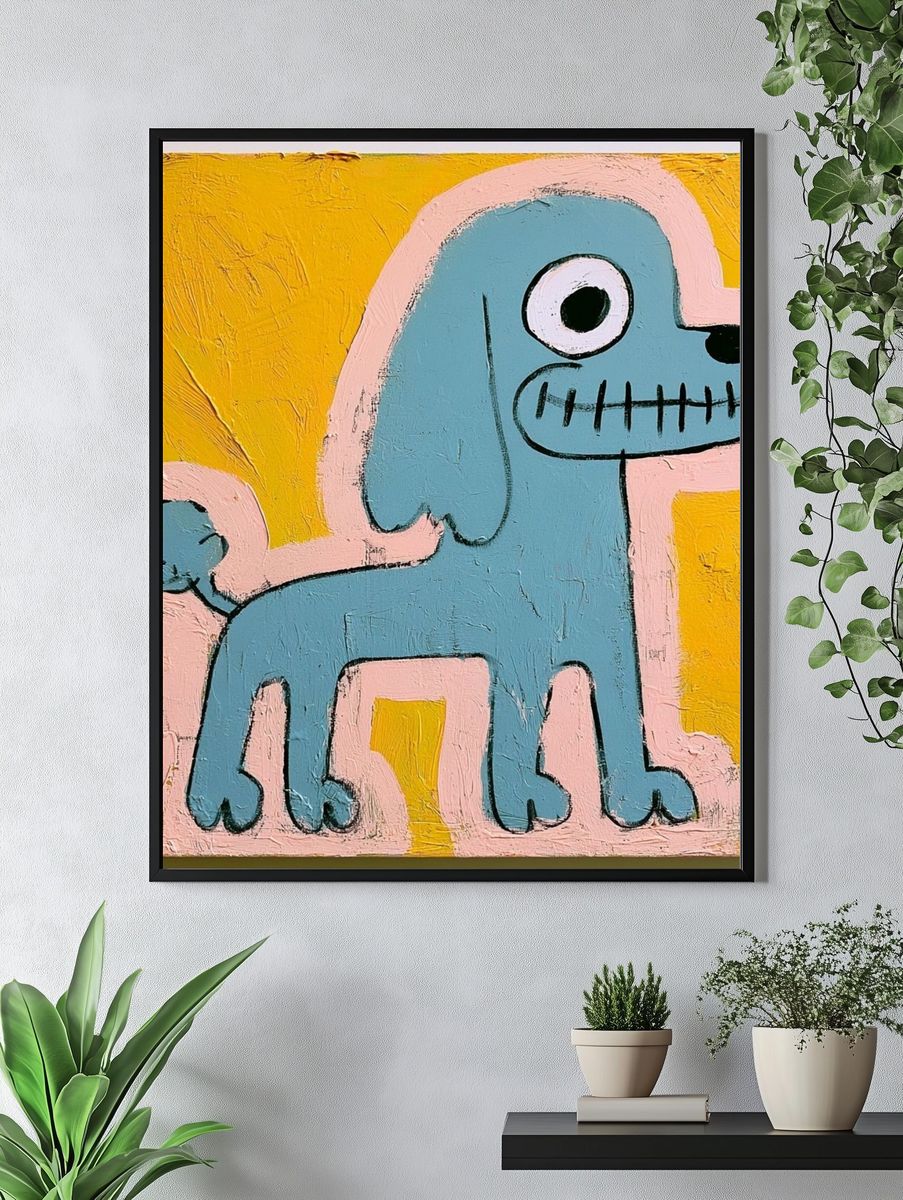 Blue Dog Pop Art Poster. — room view 4