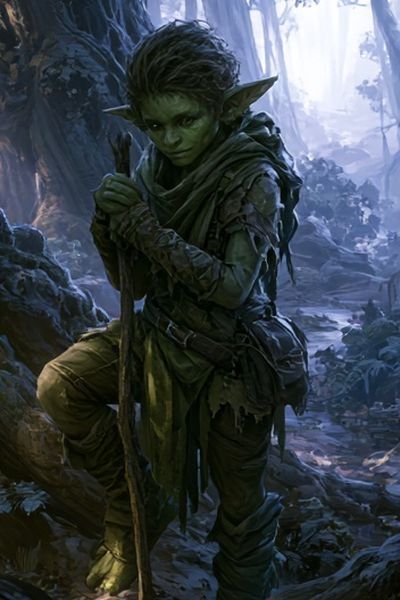 Forest Goblin Fantasy Illustration Poster. poster