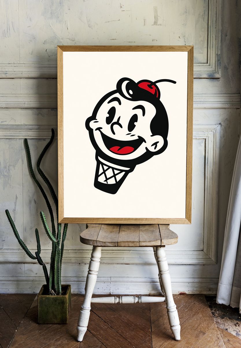 Popeye Ice Cream Cartoon Poster room preview