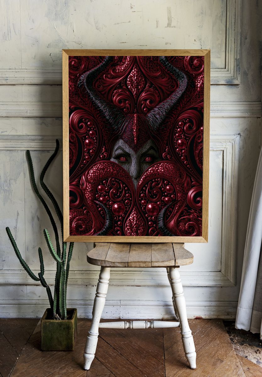 Halo Antler Figure Surrealism Print. — room view 1