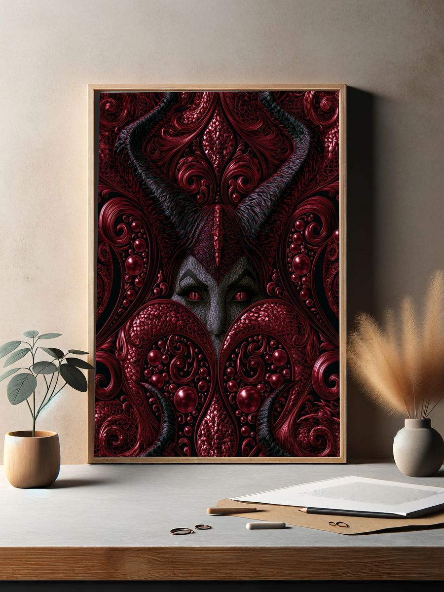Halo Antler Figure Surrealism Print. — room view 2