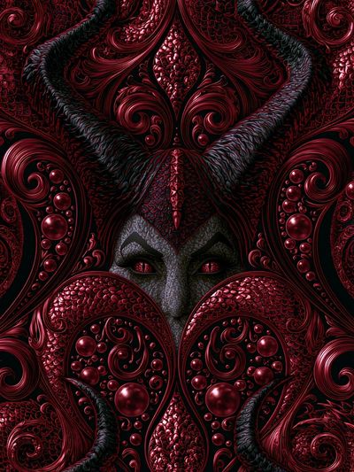 Halo Antler Figure Surrealism Print. poster print
