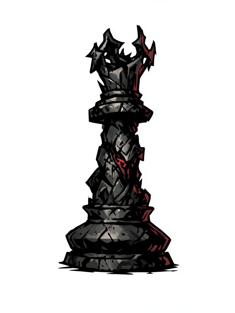 Dark Chess King Illustration Poster. poster detail