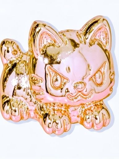 Golden Cat Figurine Illustration Poster. poster detail