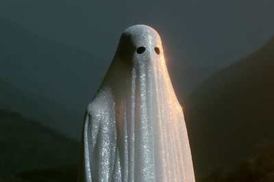 Glowing Ghost Figure Illustration Poster. poster print