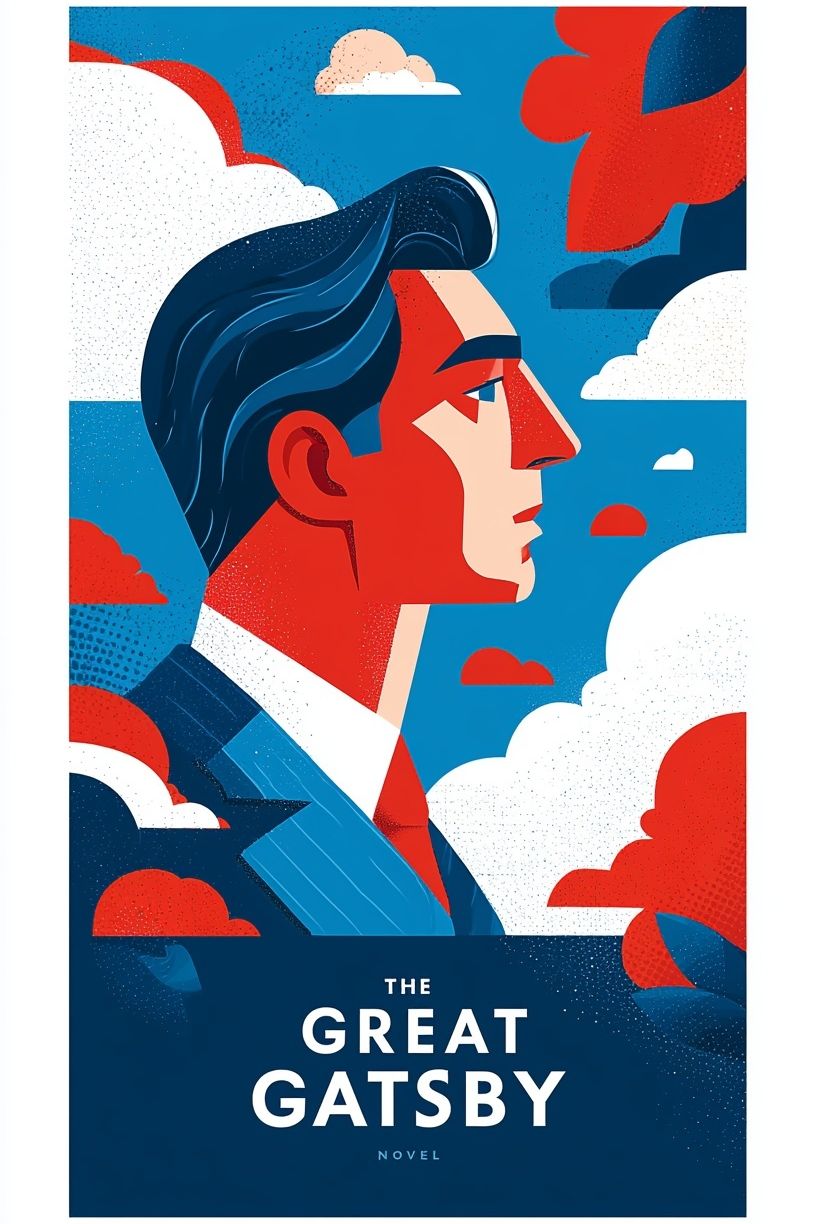 The Great Gatsby Illustration Poster. poster detail