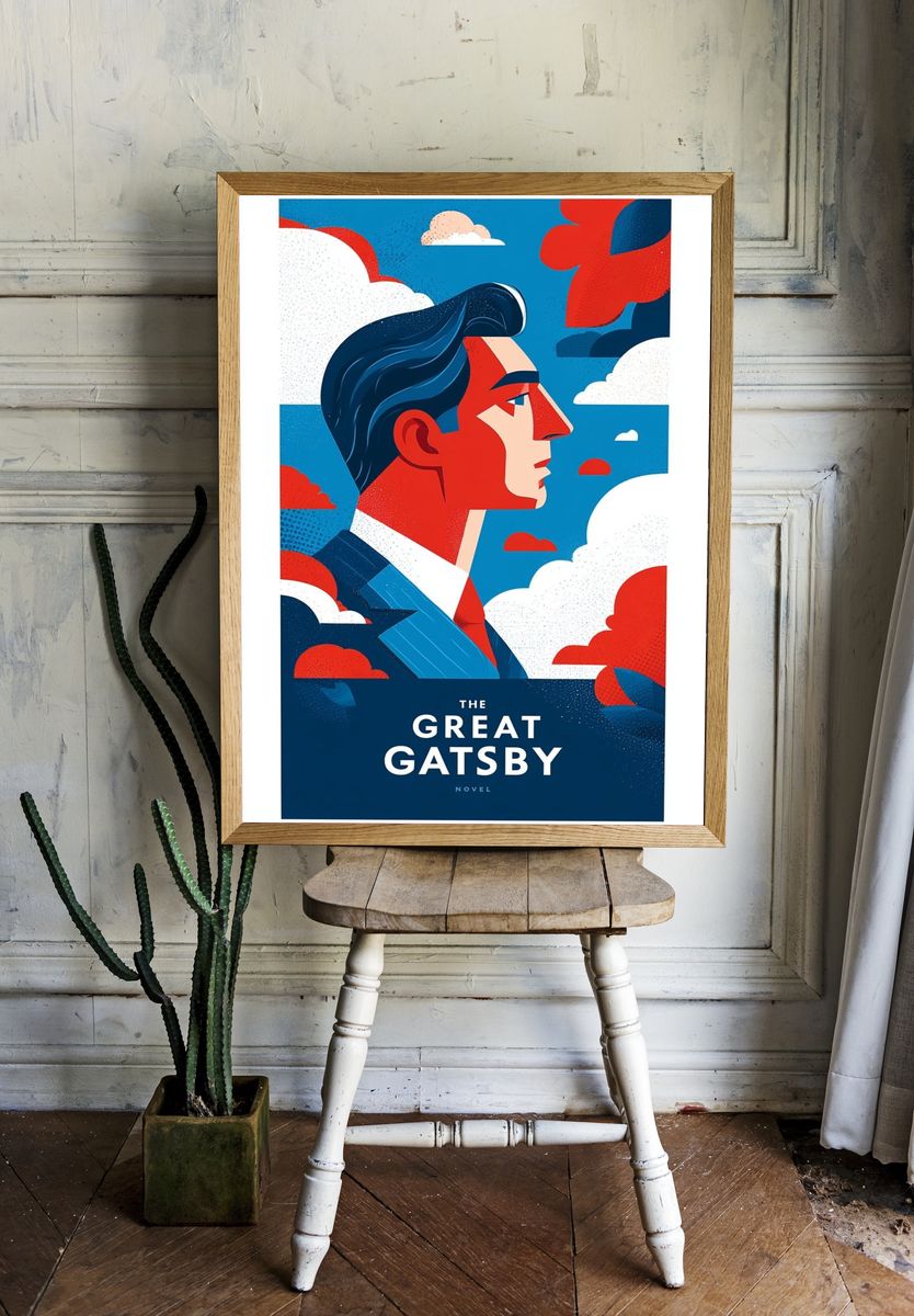 The Great Gatsby Illustration Poster. — room view 1
