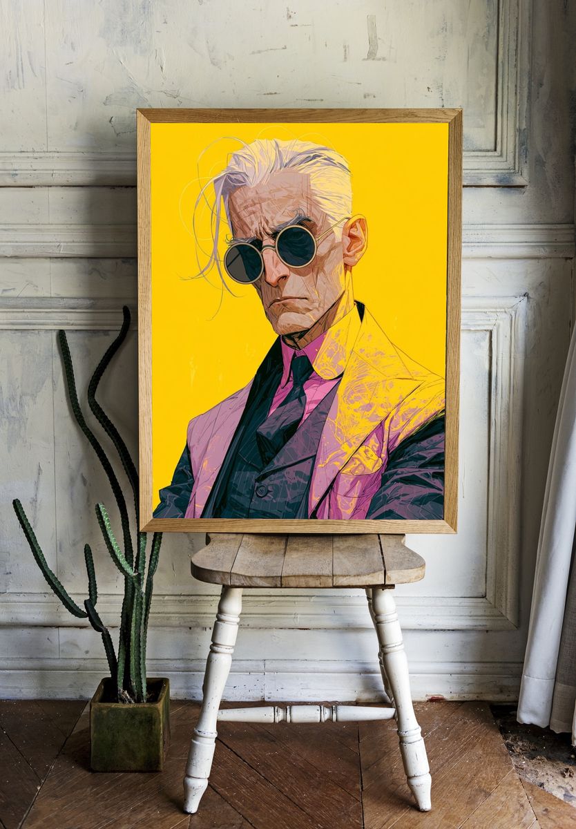 Stylized Portrait Poster. — room view 1