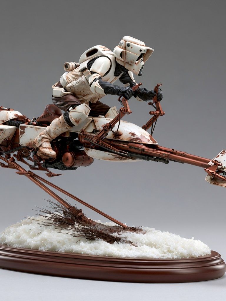 Speeder Bike Trooper Illustration Print. poster detail