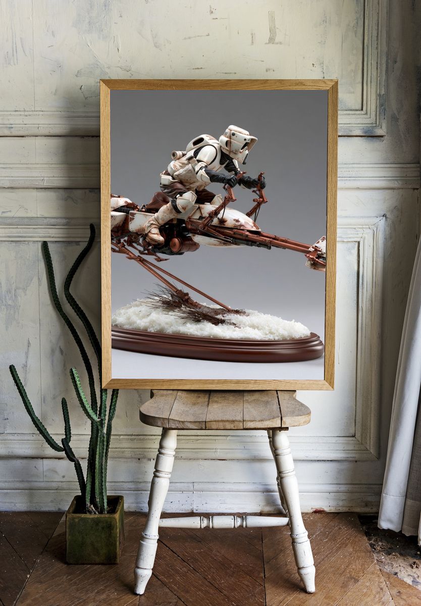 Speeder Bike Trooper Illustration Print. — room view 1