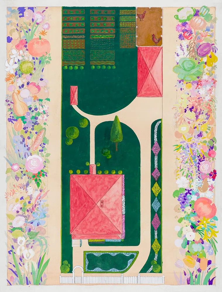 Samuel Harrison House Garden (1936). poster detail