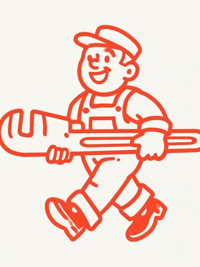 Handyman Line Art Poster. poster