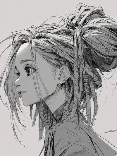 Sketch Portrait Illustration Poster. poster