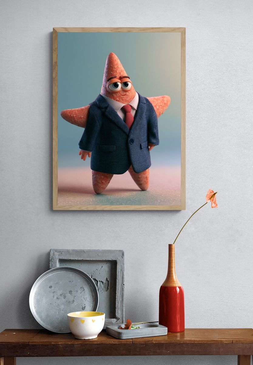 Business Starfish Illustration Poster. — room view 3