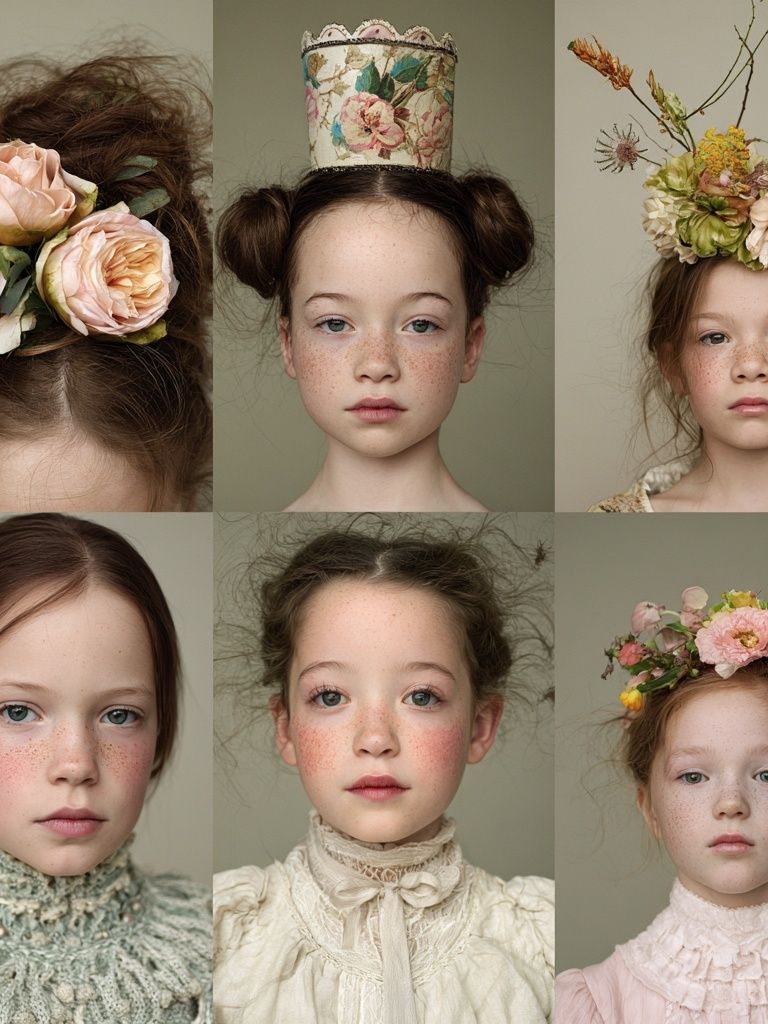 Floral Portrait Collage Print. poster detail