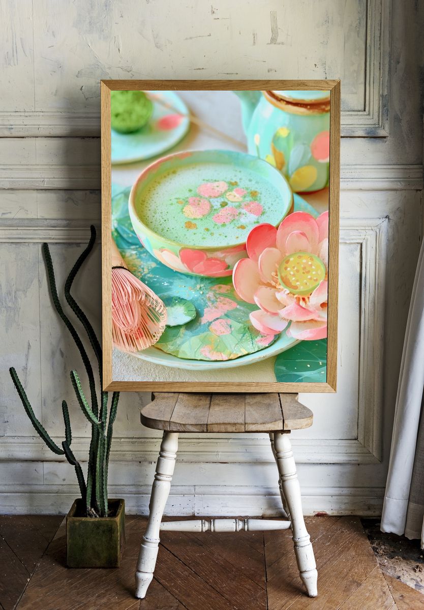 Pastel Tea Ceremony Still Life Poster. room preview