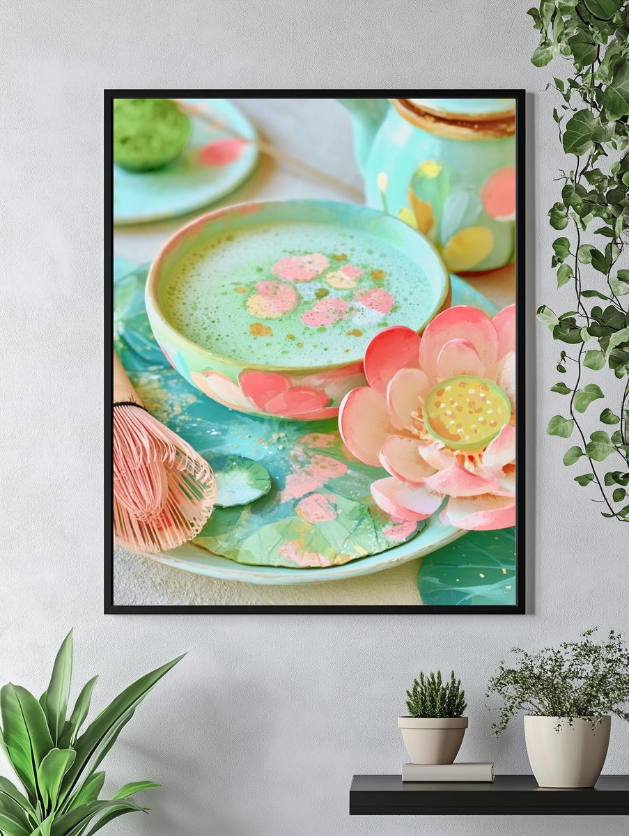 Pastel Tea Ceremony Still Life Poster. — room view 4