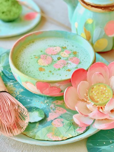 Pastel Tea Ceremony Still Life Poster. poster print