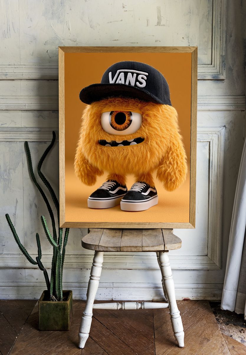 Furry Cyclops Streetwear Poster. — room view 1
