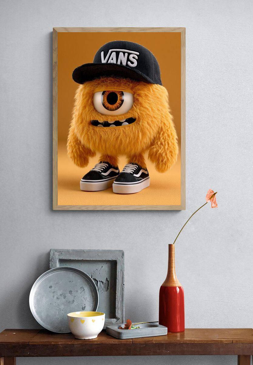 Furry Cyclops Streetwear Poster. — room view 3