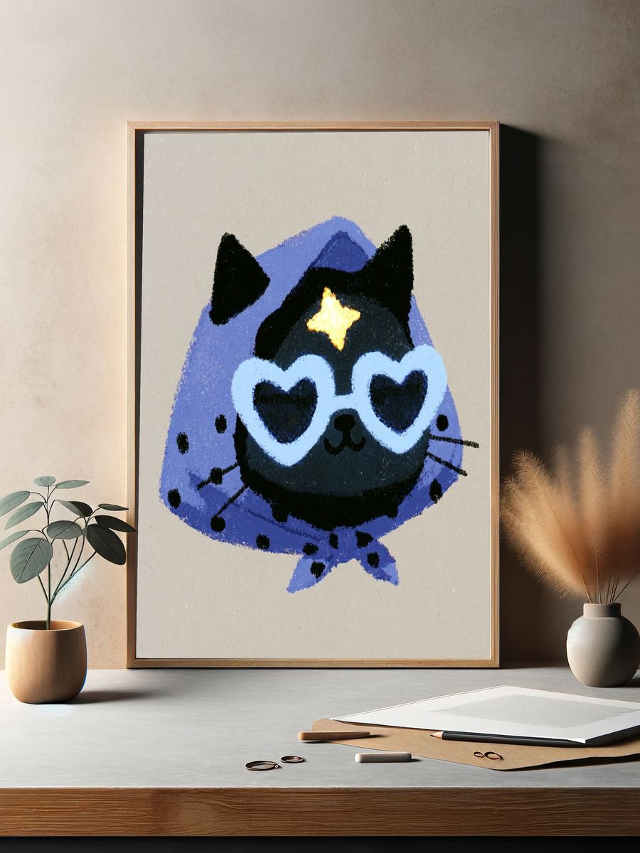 Urban Traveler Illustration Poster. — room view 2