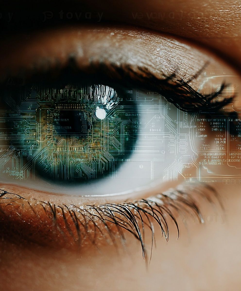 Cyber Eye Close-Up Poster. poster detail