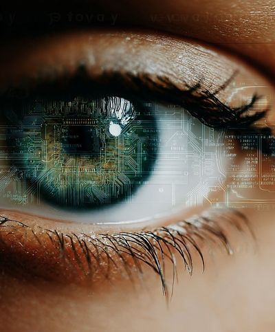 Cyber Eye Close-Up Poster. poster
