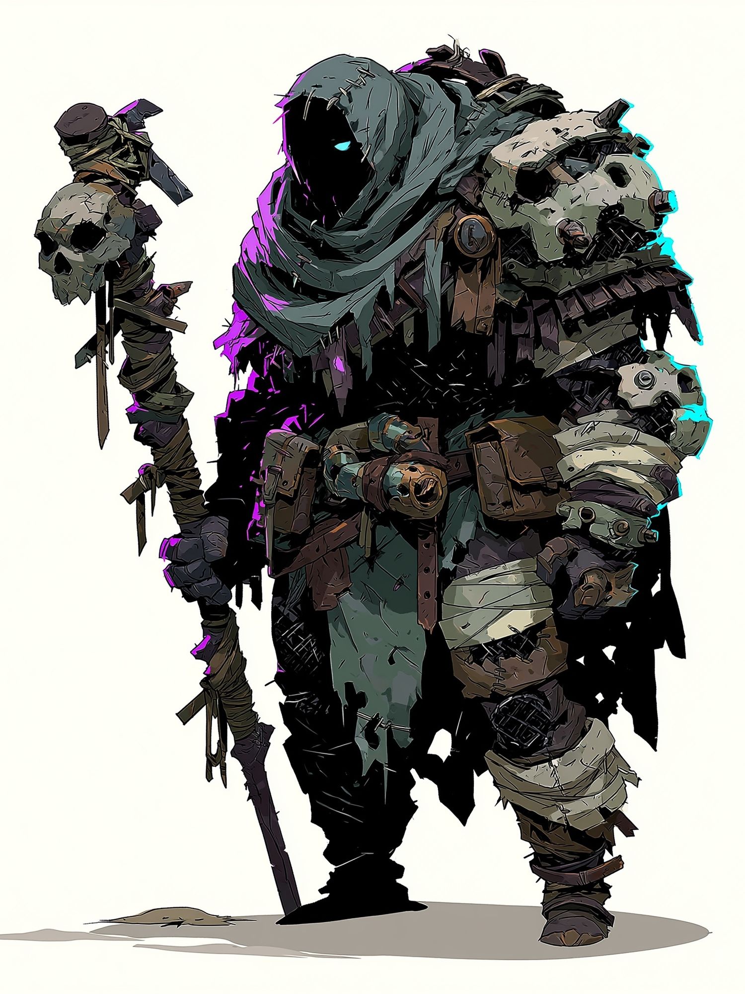 Wraith Warrior Digital Art Print. poster — illustration art