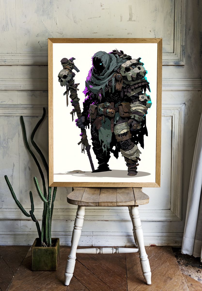 Wraith Warrior Digital Art Print. — room view 1