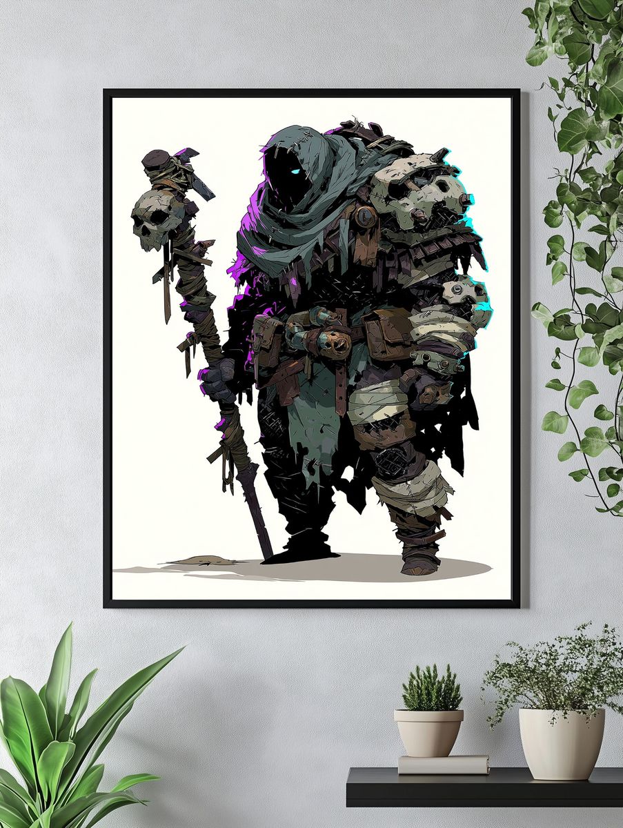 Wraith Warrior Digital Art Print. — room view 4