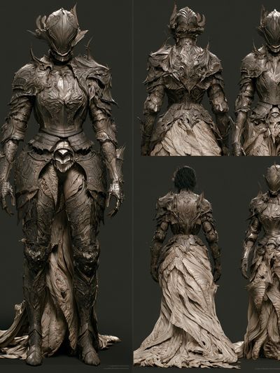 Armored Fantasy Warrior Print. poster