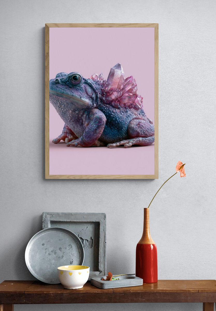 Crystal Toad Illustration Poster. — room view 3