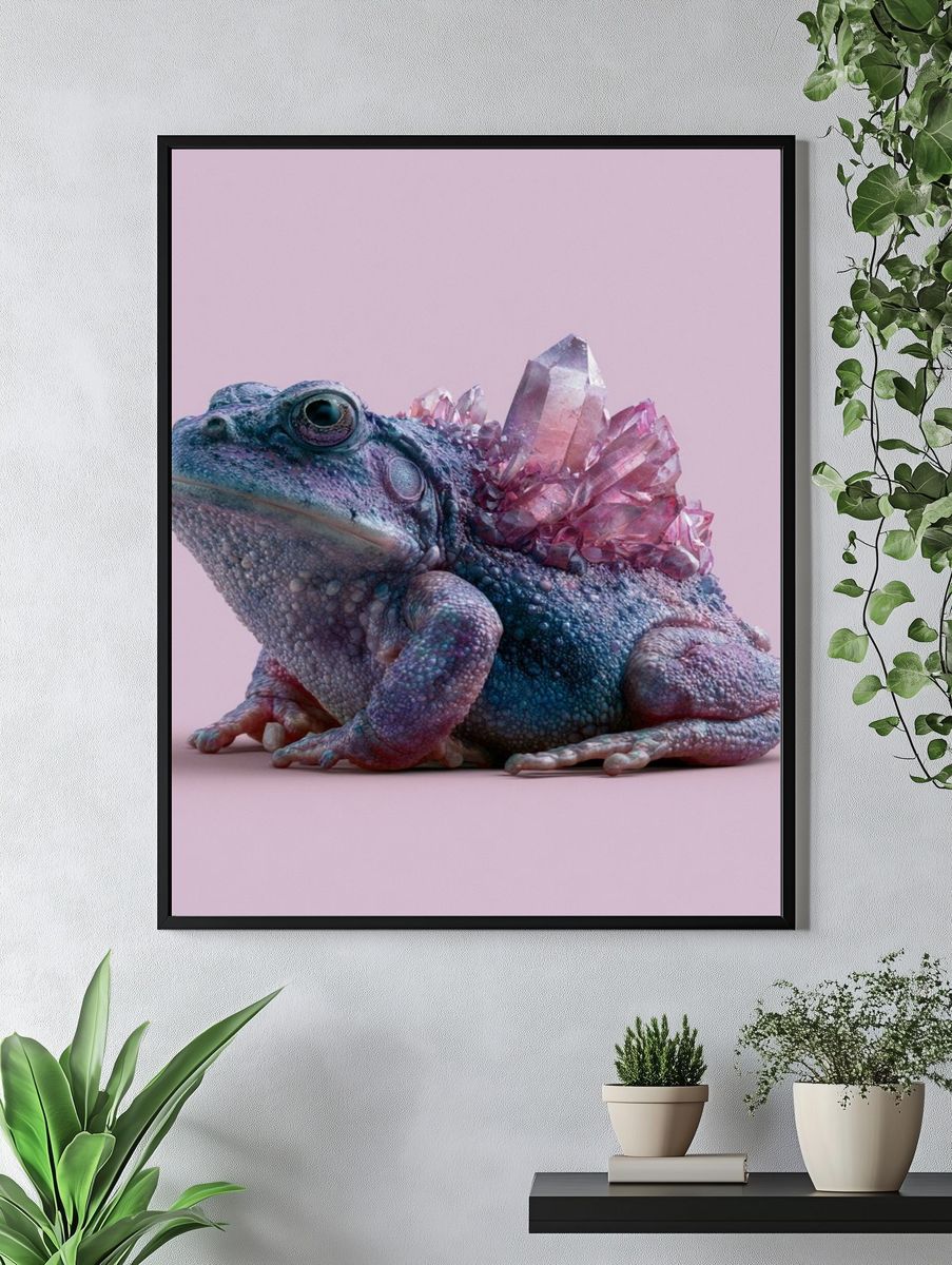 Crystal Toad Illustration Poster. — room view 4