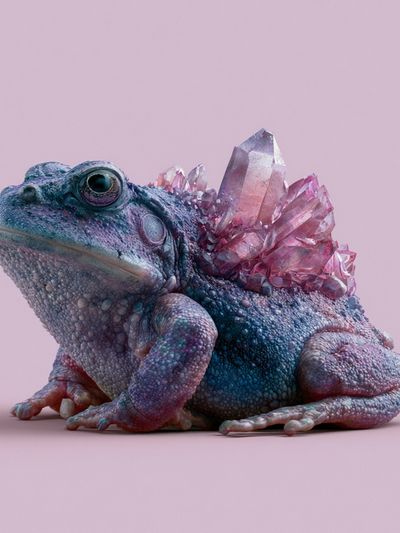 Crystal Toad Illustration Poster. poster