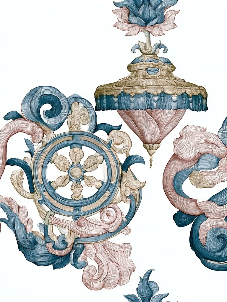 Ornate Floral Scrollwork Print. poster detail