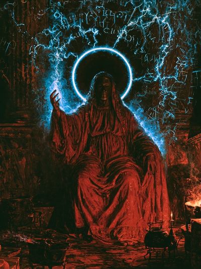 Mystic Halo Figure Digital Art Poster.