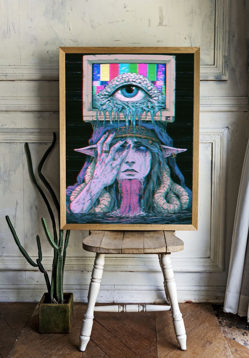Cyber Elf Eye Portal Poster. — room view 1