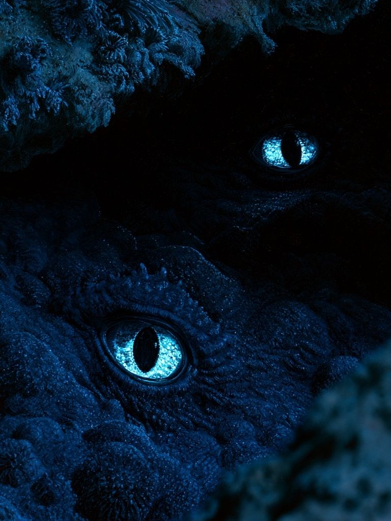 Blue Dragon Eyes Illustration Poster. poster detail