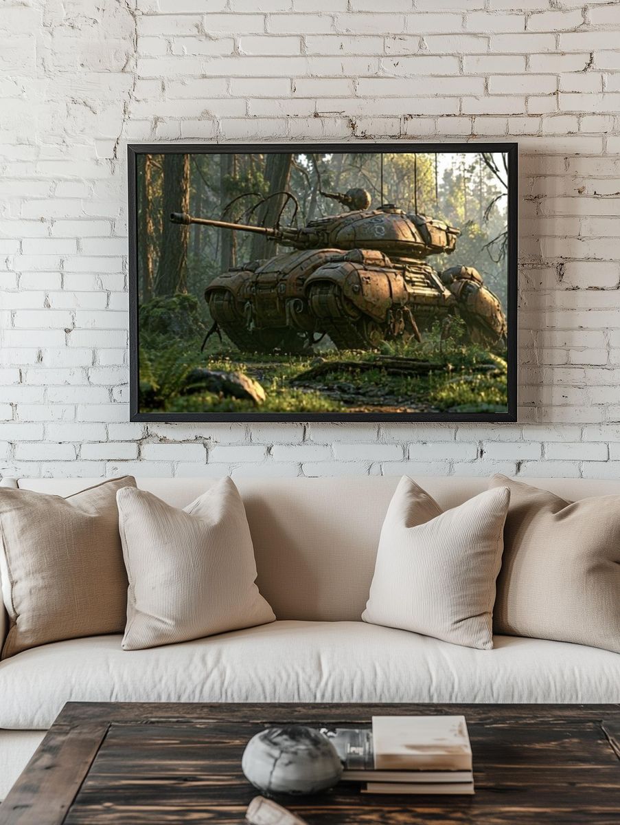 Forest Tank Digital Art Poster. room preview
