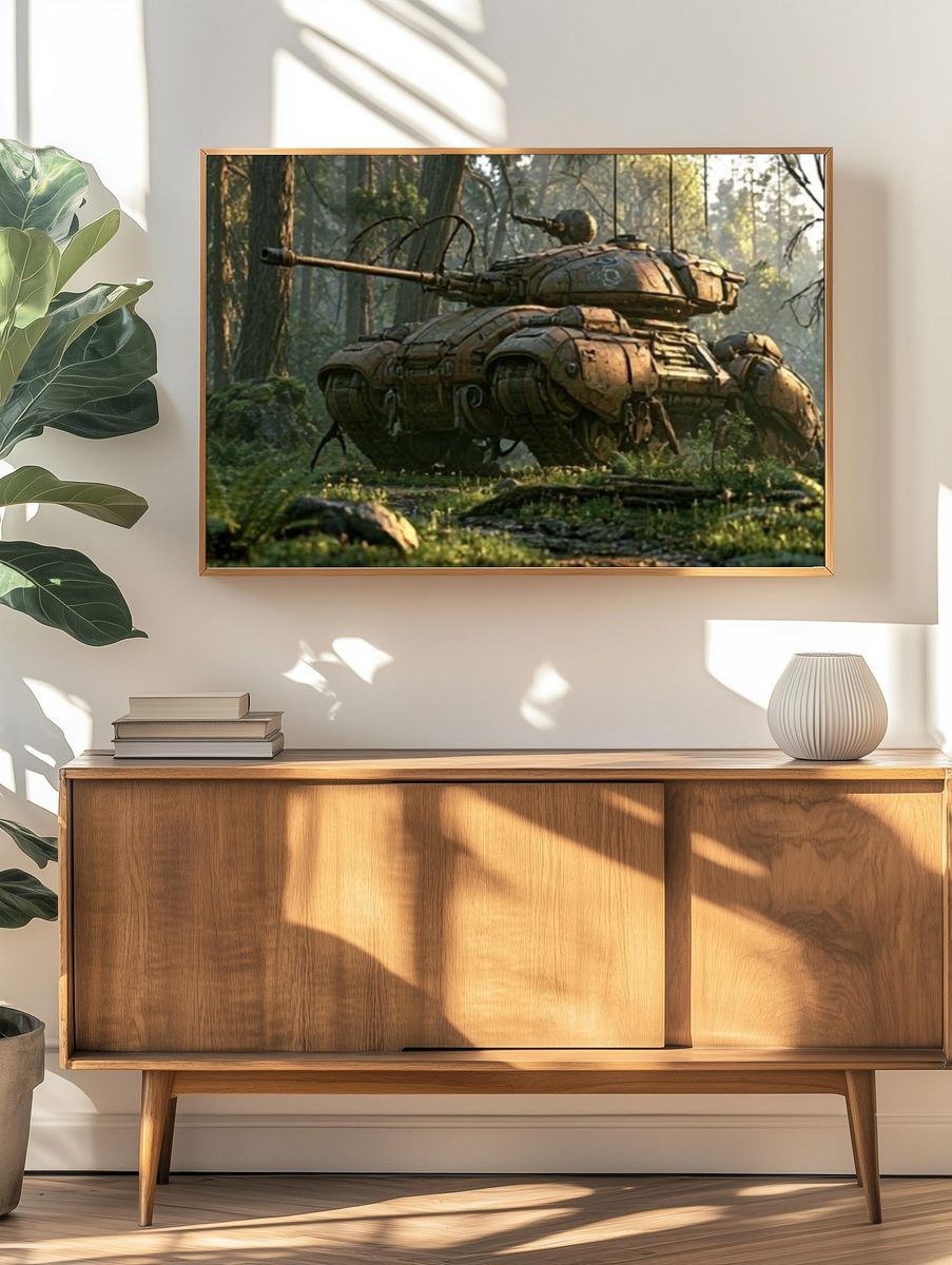 Forest Tank Digital Art Poster. — room view 3