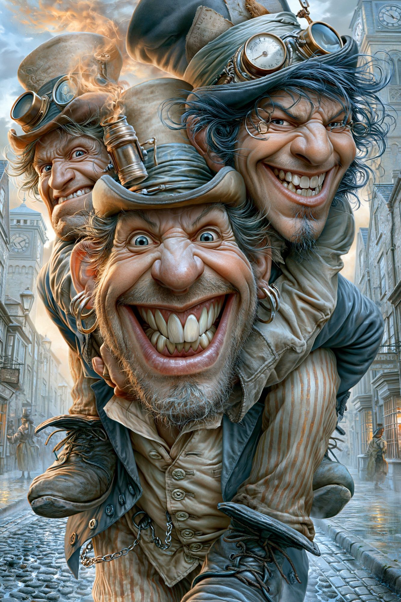 Steampunk Trickster Portrait Poster. poster detail